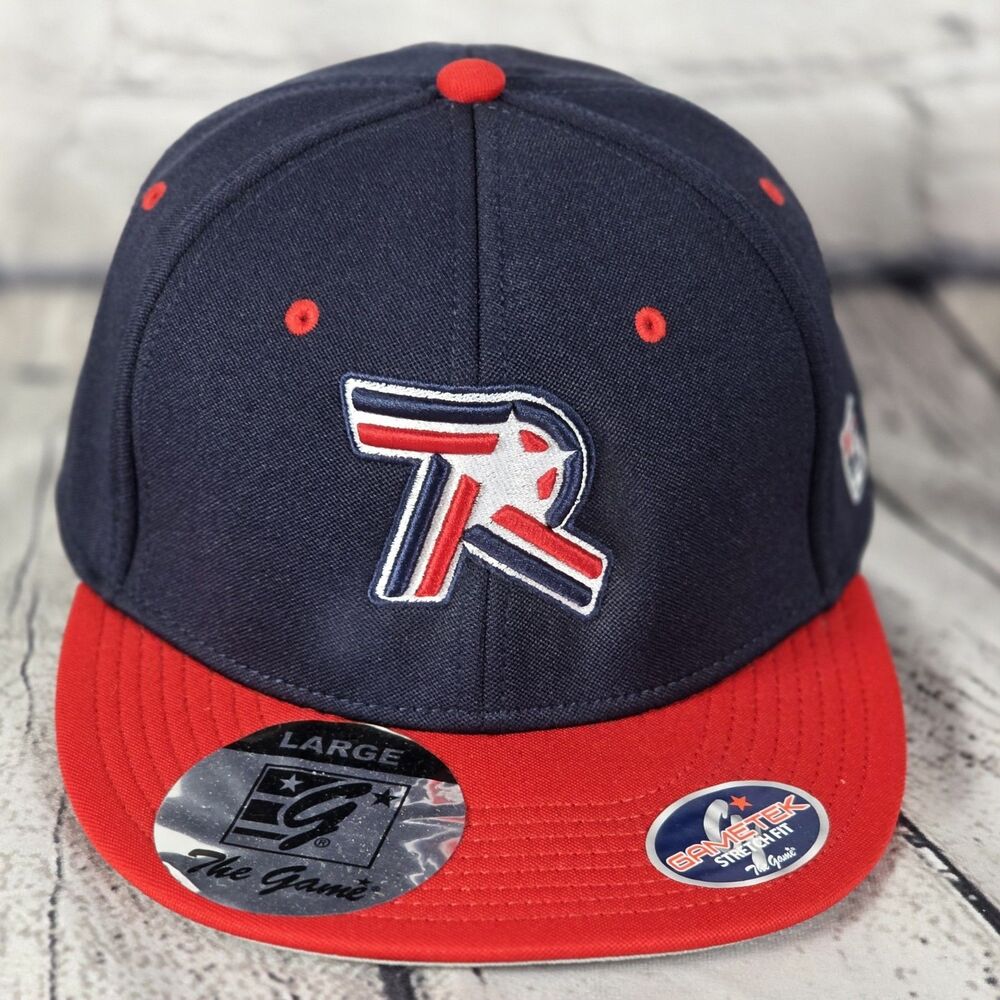 St Cloud Rox The Game Cap | Large | Navy Red | Flex Fit